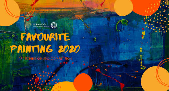 Image showing a paint-covered background to promote the Favourite Painting 2020 art exhibition and competition